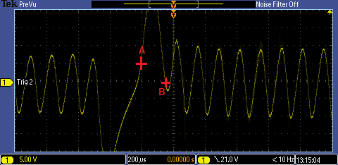 Signal from incorrectly designed gap