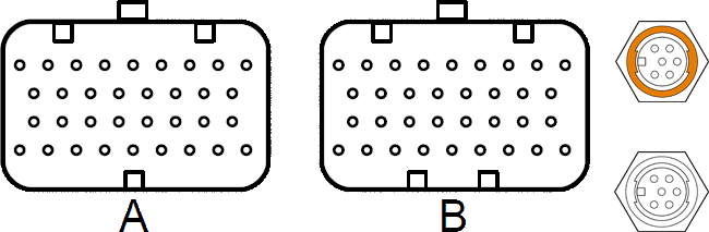 Orange ring indicates tuning port