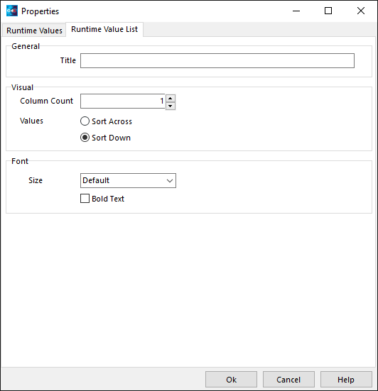 Runtime Value List