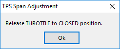 TPS Closed Calibration Window